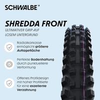 SCHWALBE shredda front gravity pro 29x2.50 (64-622) folding evolution line ultra soft black - thumbnail