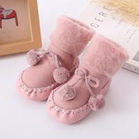Winter baby warmer vloer sokken anti-slip baby stap sokken grootte: 12cm (roze) - thumbnail