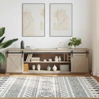 VidaXL Ophangset voor schuifdeur 213 cm koolstofstaal - thumbnail