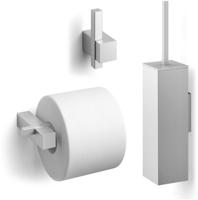 ZACK Carvo 3-in-1 set toiletaccessoires vierkant geborsteld RVS - thumbnail