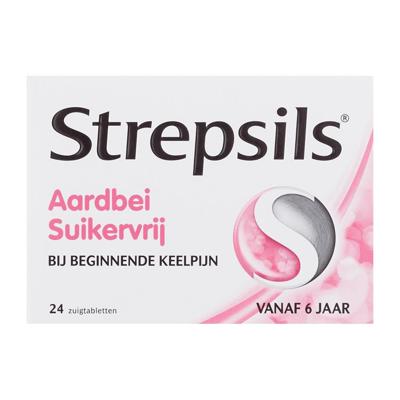 Strepsils Aardbei Suikervrij Zuigtabletten Strepsils Aardbei Suikervrij Zuigtabletten