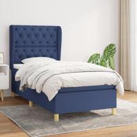 Boxspring met matras stof blauw 80x200 cm - thumbnail