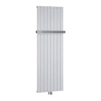 Designradiator Sapho Colonna Recht Middenaansluiting 60.2x180 cm 1205W Zilver - thumbnail