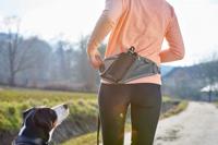 Hunter Belt pouch with anti-jerk leash Jasper Grijs, Rood Hond Handsfree riem - thumbnail