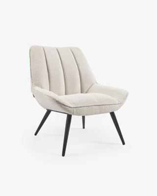Kave Home Marlina fauteuil fleece Wit Kave Home Marlina fauteuil fleece Wit