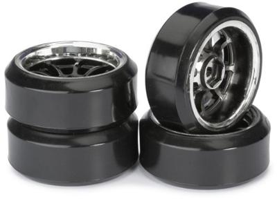 Absima 1:10 Straatmodel Complete wielen Drifter C 9-spaaks Zwart-chroom 4 stuk(s)