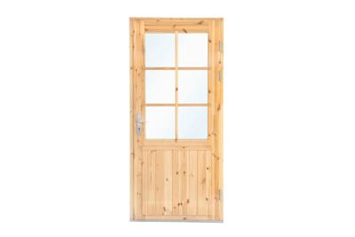 Extra hoge en brede enkele deur 99x209 cm 28-70 mm - rechtsdraaiend- - Hout- Tuindeco