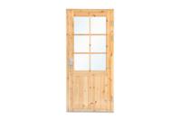 Extra hoge en brede enkele deur 99x209 cm 28-70 mm - rechtsdraaiend- - Hout- Tuindeco - thumbnail