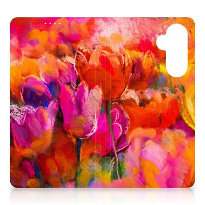 Bookcase Samsung Galaxy A54 Tulips