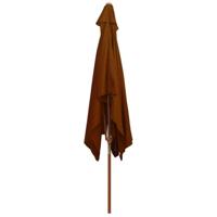 Parasol met houten paal 200x300 cm terracottakleurig - thumbnail