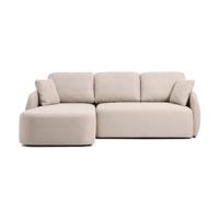 Kave Home Laira bank 3-zits met longue links chenille Beige - thumbnail