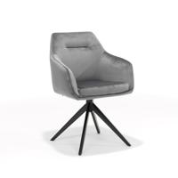 Armstoel Manon Grijs Velours - thumbnail