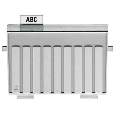 Scheidingsplaat kaartenbak han a5 dwars lichtgrijs | 5 stuks