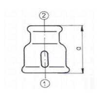 Verloopsok Nr.240 Zwart 1-1/2 x 3/4 - thumbnail