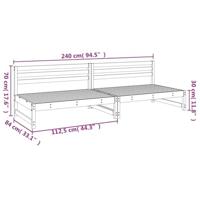 Tuinmiddenbanken 2 st 120x80 cm massief grenenhout wit - thumbnail