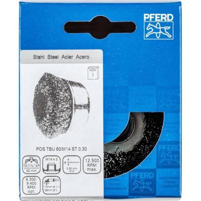 PFERD TOOLS 43468902 Komborstel ongetordeerd TBU Ø 60 mm M14 staaldraad-Ø 0,30 voor haakse slijpers 1 stuk(s)