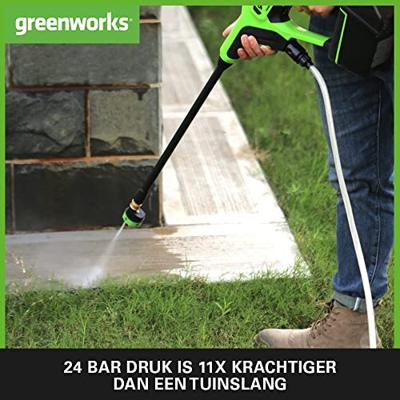 24V Drukreiniger GREENWORKS G24PWK4 - Lader + 4Ah batterij - 5105307UB 24V Drukreiniger GREENWORKS G24PWK4 - Lader + 4Ah batterij - 5105307UB