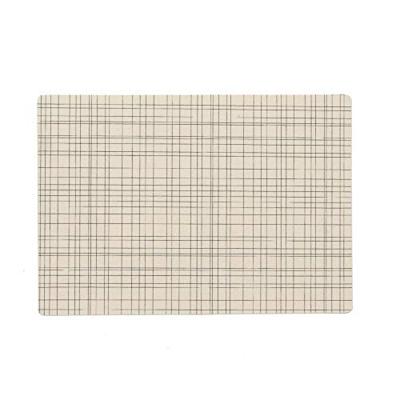 Placemat 40x43cm salvamantel damero liso crudo