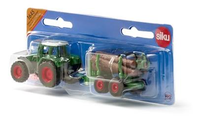 Siku 1645 tractor met bosaanhangwagen 1:72 - thumbnail
