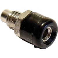Schnepp Miniatuur-laboratoriumconnector Bus, inbouw verticaal Stift-Ø: 2.6 mm Zwart 1 stuk(s) - thumbnail