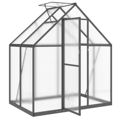 Tuinkas met basisframe 169x114x195 cm aluminium antracietkleur
