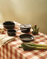 Alessi Pannenset Pots&Pans - AJM100S6 A - Zwart - 4-Delig - door Jasper Morrison - thumbnail