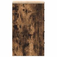 Garagekast 30x51x85 cm massief grenenhout gerookt eiken - thumbnail