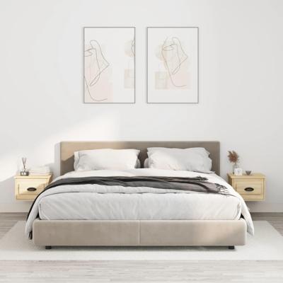 Nachtkastjes 2 st wandgemonteerd 41,5x36x28 cm sonoma eiken