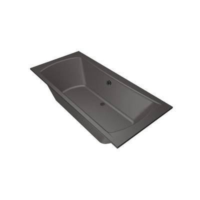 Ligbad Xenz Robijn | Inbouw | 190x90 cm | Incl.Badafvoer | Met overloop | Acryl | Antraciet mat