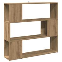 Boekenkast/kamerscherm 100x24x94 cm artisanaal eikenkleur - thumbnail