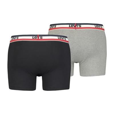 Levi&apos;s boxershorts 3-pack zwart-grijs