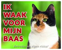 Katten Waakbord - Ik waak voor mijn baas Lapjes - thumbnail