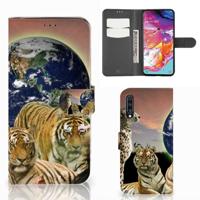 Samsung Galaxy A70 | Telefoonhoesje | Met pasjeshouder | Roofdieren - thumbnail