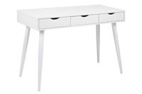 Bureau / sidetable 'Märta' 110 x 50cm met 3 laden , kleur wit / wit - thumbnail