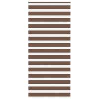 VidaXL Zebra rolgordijn 105x200 cm stofbreedte 100,9cm polyester bruin - thumbnail