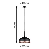 Paulmann Neordic Embla 79629 Hanglamp LED E27 20 W Zwart, Koper (mat) - thumbnail