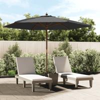VidaXL Parasol met houten paal 299x240 cm antracietkleurig - thumbnail