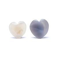 Edelsteen Hart Agaat met Kristallisatie (4 - 6 cm) - thumbnail