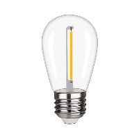 S14 LED Filamentlamp E27 - 3 Volt 0,6 Watt 35 lumen - 2700K warm wit - 15.000 branduren - thumbnail