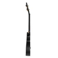 Cascha HH 2258 carbon fiber concert ukelele set zwart - thumbnail