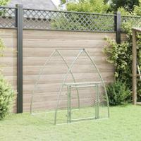 VidaXL Kippenhok 100x105x120 cm gegalvaniseerd staal zilverkleurig - thumbnail