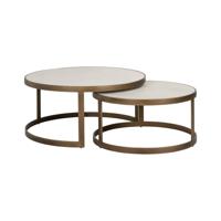 Richmond Ronde Salontafel 'Whitebone' Eiken, Set van 2 stuks - thumbnail