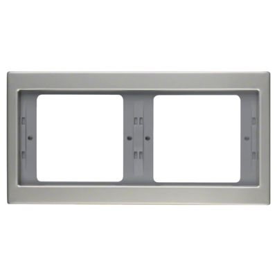 Berker K5 Afdekraam | 2-voudig | RVS - 66.023.22