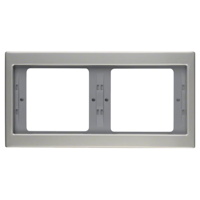 Berker K5 Afdekraam | 2-voudig | RVS - 66.023.22 - thumbnail