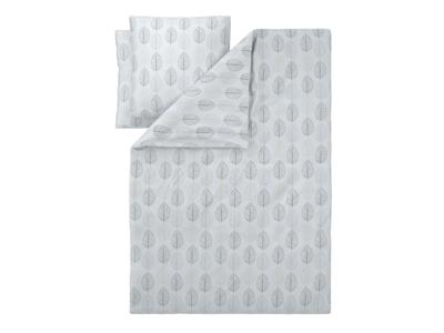 LIVARNO Dekbedovertrek 200 x 200 cm (Bladeren/wit)