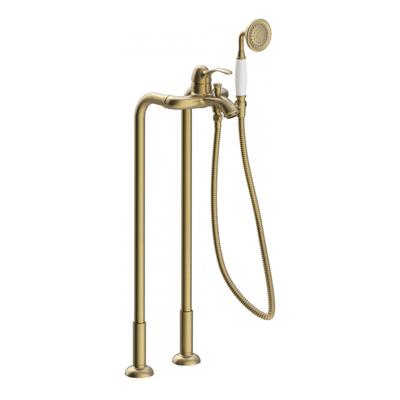 Badmengkraan Tres Clasic Vrijstaand 1 Hendel Incl Handdouche Verouderd Messing Mat Badmengkraan Tres Clasic Vrijstaand 1 Hendel Incl Handdouche Verouderd Messing Mat