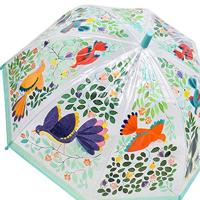 Bloemen en Vogels Paraplu - DJECO blauw - thumbnail