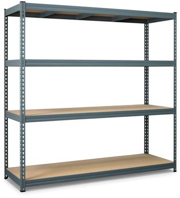 Avasco rek Robus 400, ft 180 x 180 x 60 cm, 4 legborden, uit metaal, grijs Avasco rek Robus 400, ft 180 x 180 x 60 cm, 4 legborden, uit metaal, grijs