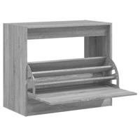 VidaXL Schoenenkast 80x42x69 cm bewerkt hout grijs sonoma eikenkleurig - thumbnail