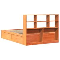 Bedframe zonder matras massief grenenhout wasbruin 140x200 cm - thumbnail